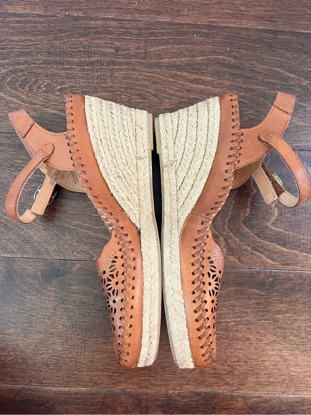 PIKOLINOS Vila Brown Leather Wedge Sandals